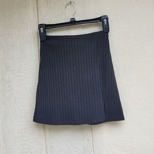 Princess Polly Black Ribbed Mini Skirt Size 0